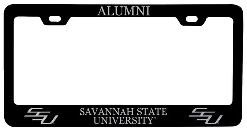 Savannah State University Alumni Engraved Metal License Plate Frame Black Officially Licensed
