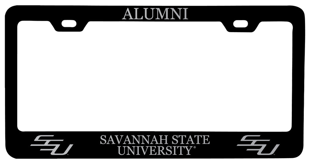 Savannah State University Alumni Engraved Metal License Plate Frame Black Officially Licensed