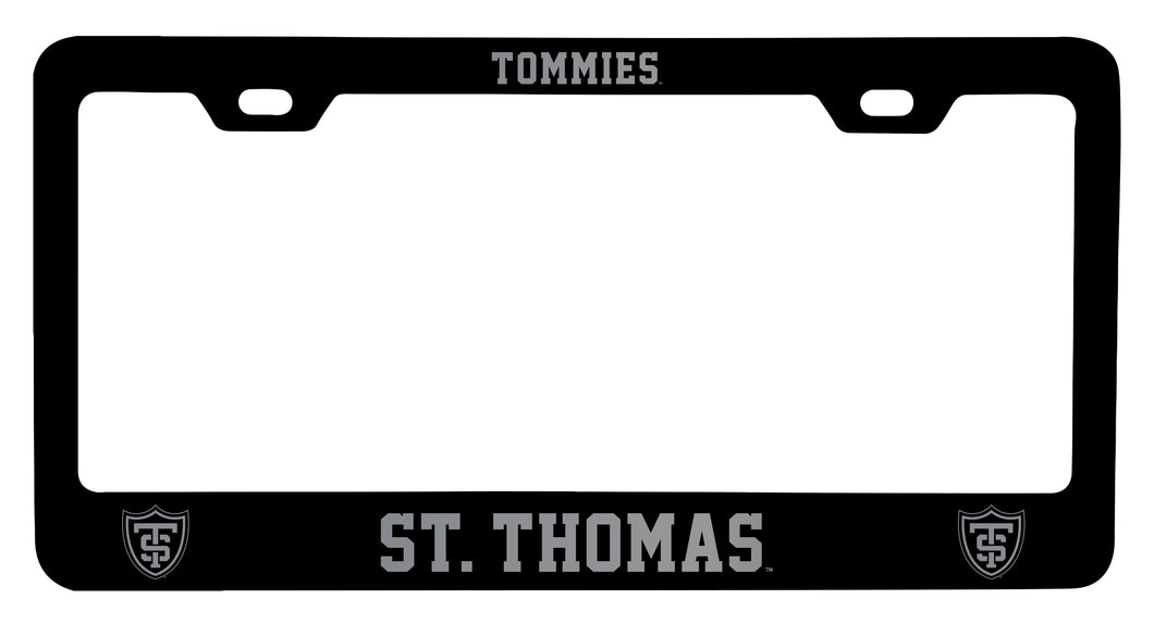 University of St. Thomas Engraved Metal License Plate Frame Black Officially Licensed Collegiate Product Black