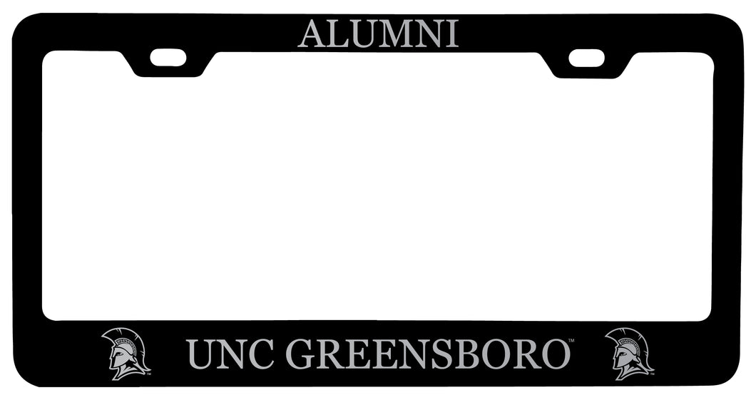 North Carolina Greensboro Spartans Alumni Engraved Metal License Plate Frame