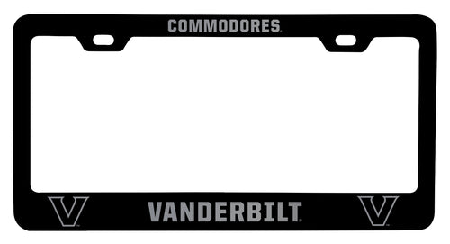Vanderbilt University Engraved Metal License Plate Frame Black Officially Licensed Collegiate Product Black