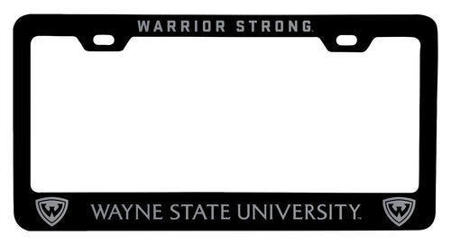 Wayne State Engraved Metal License Plate Frame Black Officially Licensed Collegiate Product Black