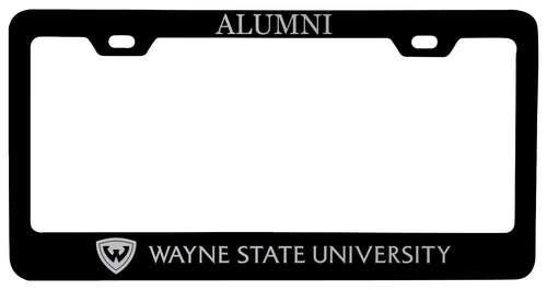 Wayne State Alumni Engraved Metal License Plate Frame Black Officially Licensed