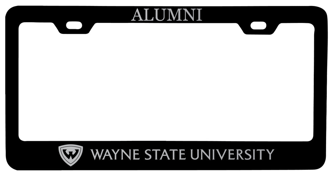 Wayne State Alumni Engraved Metal License Plate Frame Black Officially Licensed