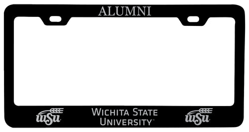 Wichita State Shockers Alumni Engraved Metal License Plate Frame Black Officially Licensed