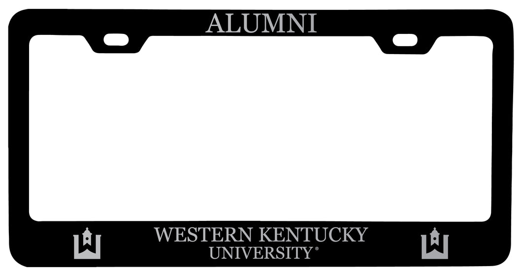 Western Kentucky Hilltoppers Alumni Engraved Metal License Plate Frame Black Officially Licensed