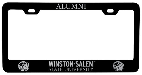 Winston-Salem State Alumni Engraved Metal License Plate Frame Black Officially Licensed