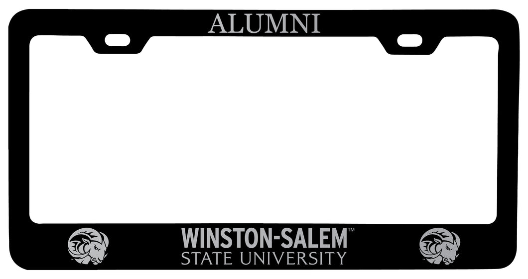 Winston-Salem State Alumni Engraved Metal License Plate Frame Black Officially Licensed