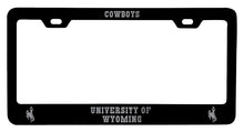 Load image into Gallery viewer, University of Wyoming NCAA Laser-Engraved Metal License Plate Frame - Choose Black or White Color
