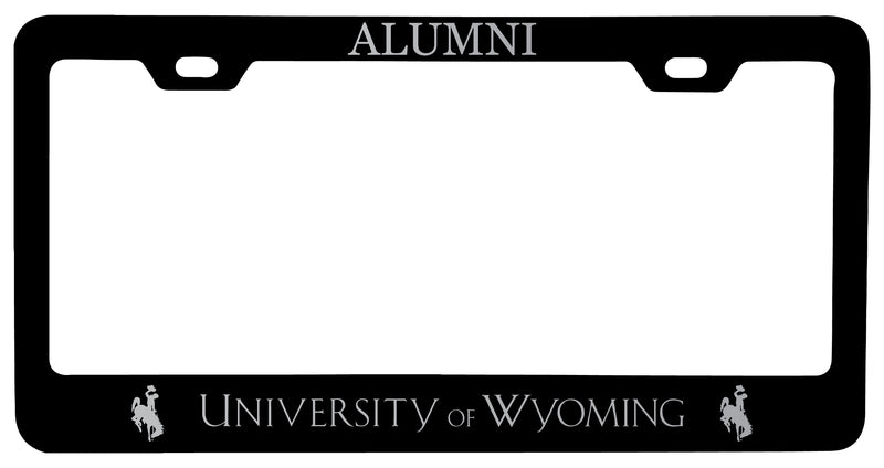 University of Wyoming Alumni Engraved Metal License Plate Frame Black Officially Licensed