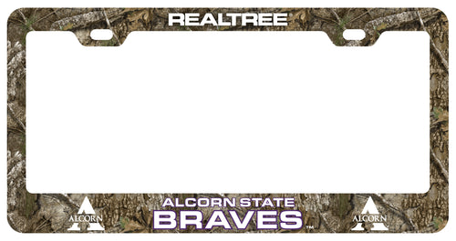 Alcorn State Braves Officially Licensed Realtree Camo License Plate Frame 