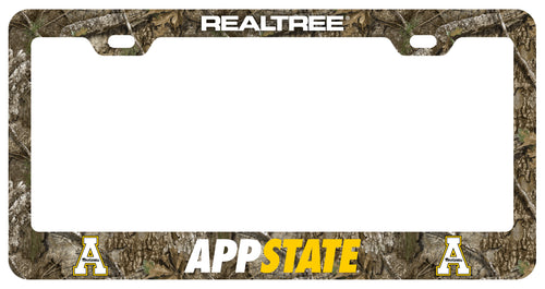Appalachian State Officially Licensed Realtree Camo License Plate Frame 