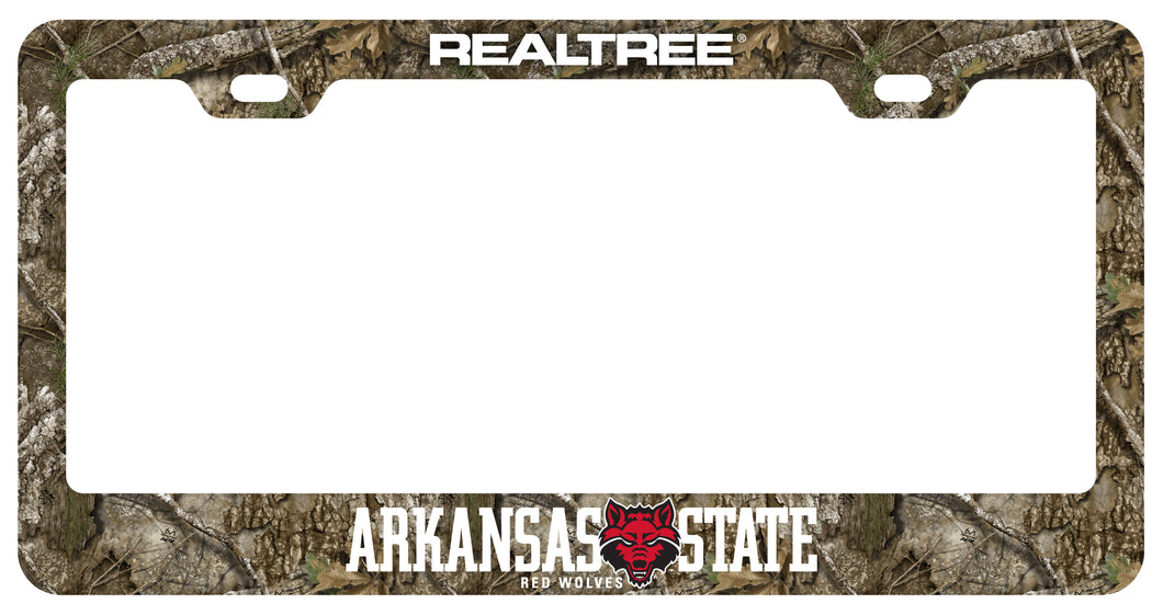 Arkansas State Officially Licensed Realtree Camo License Plate Frame 