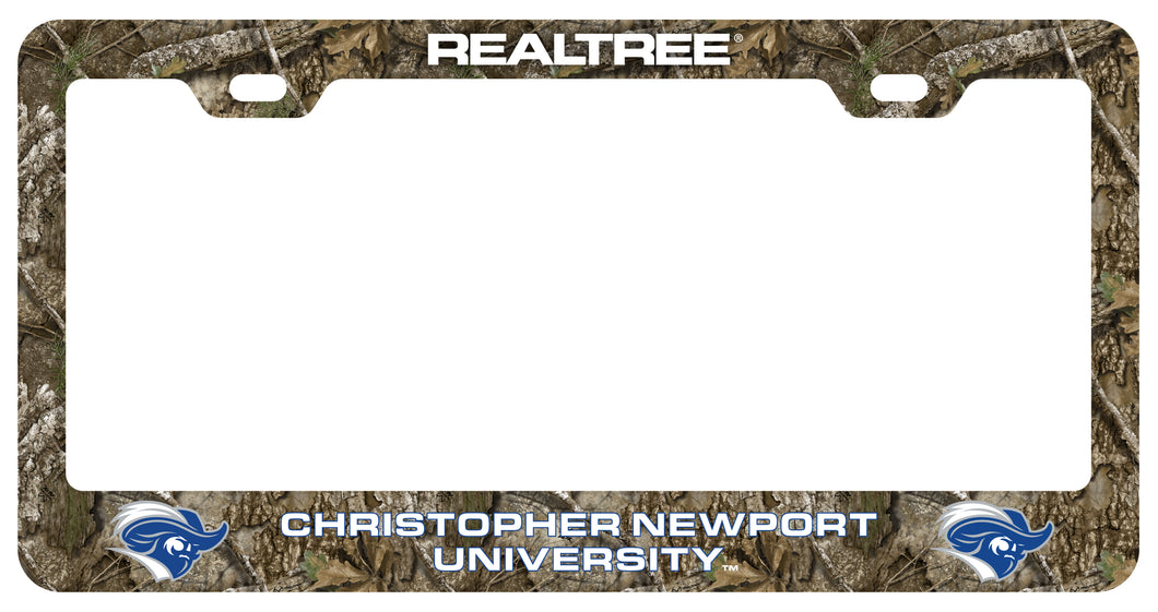 Christopher Newport Captains Officially Licensed Realtree Camo License Plate Frame 
