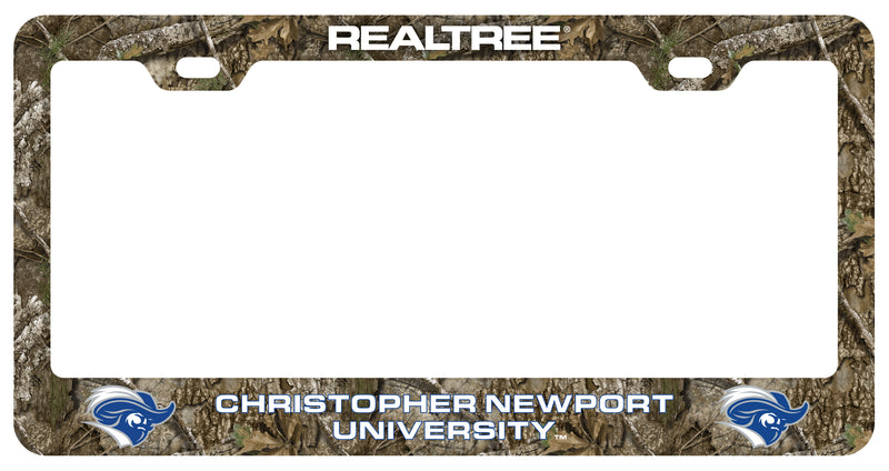 Christopher Newport Captains Officially Licensed Realtree Camo License Plate Frame 