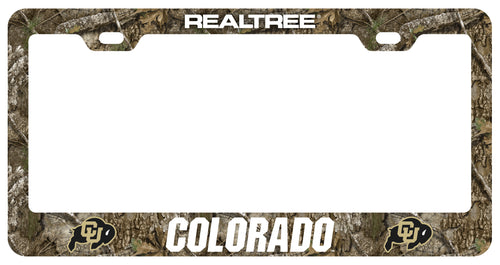 Colorado Buffaloes Officially Licensed Realtree Camo License Plate Frame 