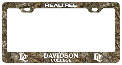 Davidson College Officially Licensed Realtree Camo License Plate Frame 