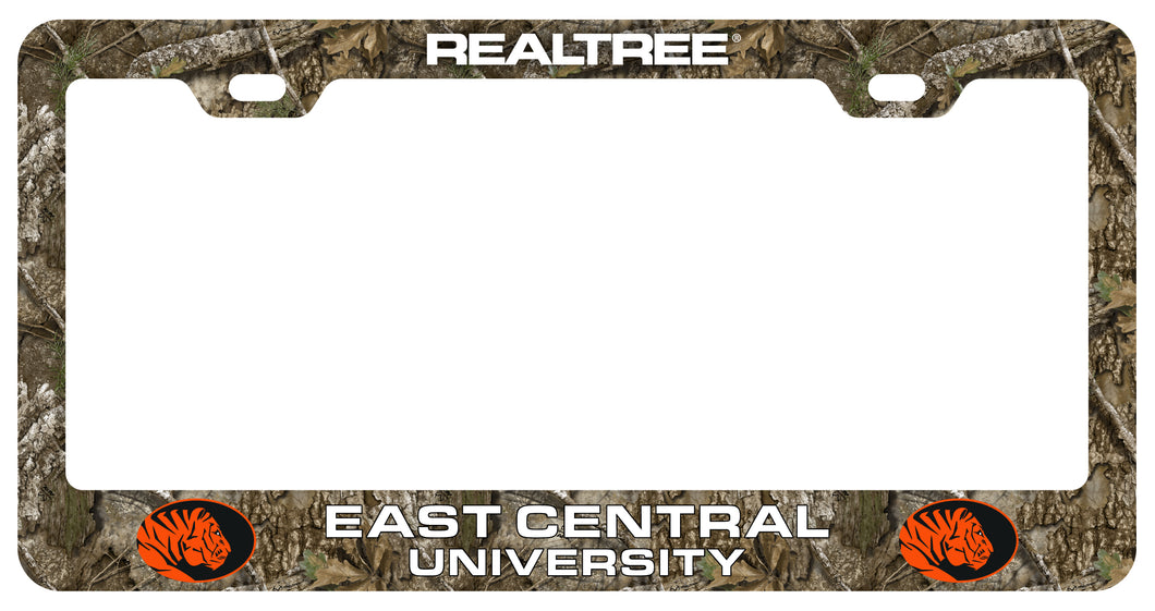 East Central University Tigers Officially Licensed Realtree Camo License Plate Frame 