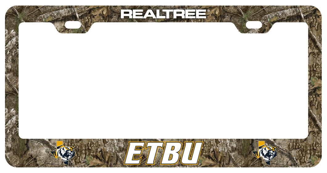 East Texas Baptist University Officially Licensed Realtree Camo License Plate Frame 
