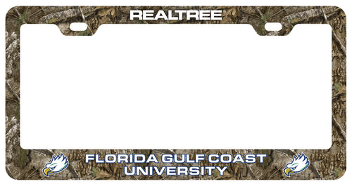 Florida Gulf Coast Eagles Officially Licensed Realtree Camo License Plate Frame 
