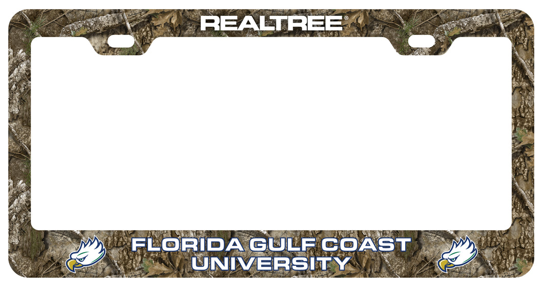 Florida Gulf Coast Eagles Officially Licensed Realtree Camo License Plate Frame 