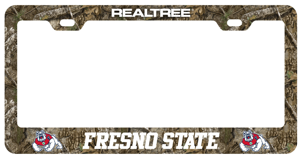 Fresno State Bulldogs Officially Licensed Realtree Camo License Plate Frame 