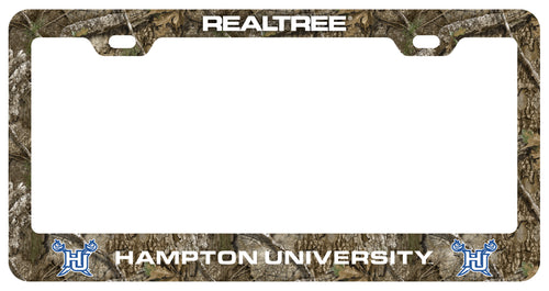 Hampton University Officially Licensed Realtree Camo License Plate Frame 