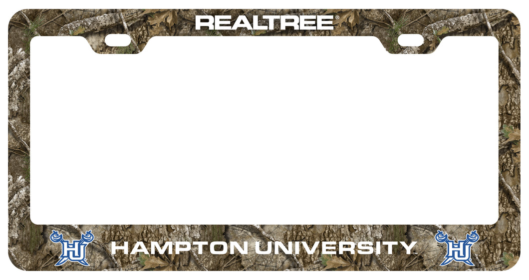 Hampton University Officially Licensed Realtree Camo License Plate Frame 