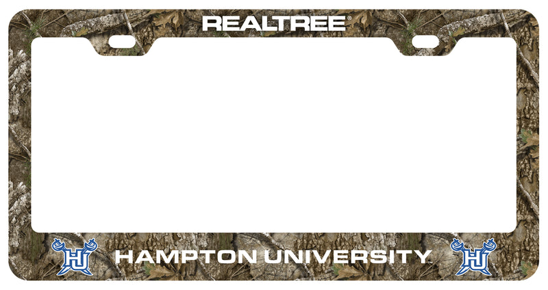 Hampton University Officially Licensed Realtree Camo License Plate Frame 