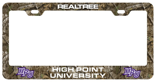 High Point University Officially Licensed Realtree Camo License Plate Frame 