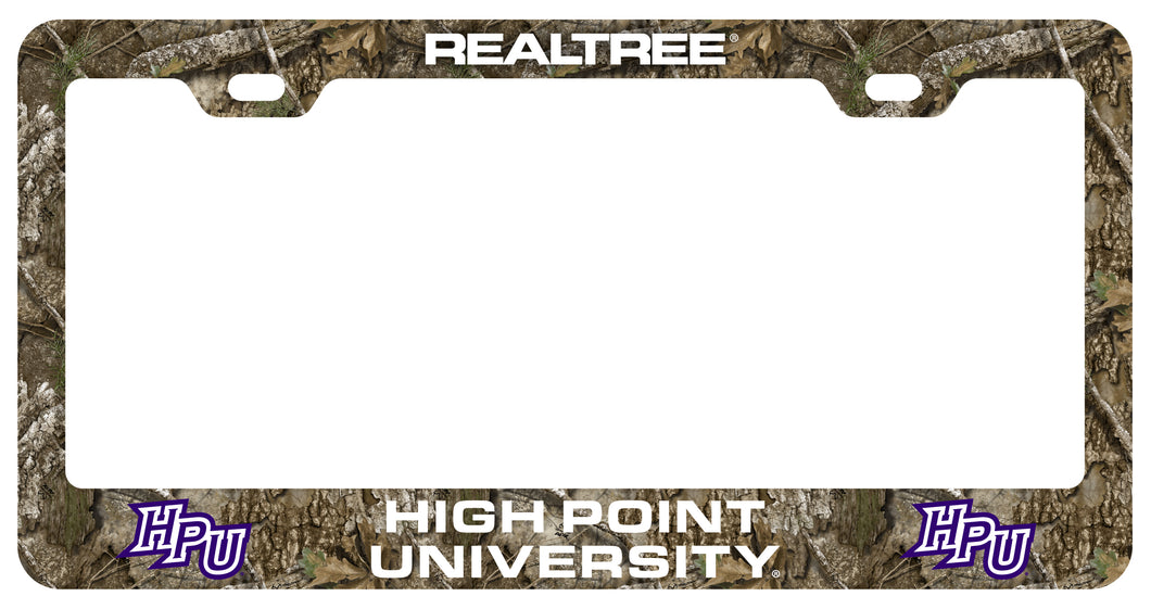 High Point University Officially Licensed Realtree Camo License Plate Frame 