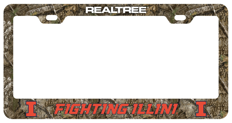 Illinois Fighting Illini Officially Licensed Realtree Camo License Plate Frame 