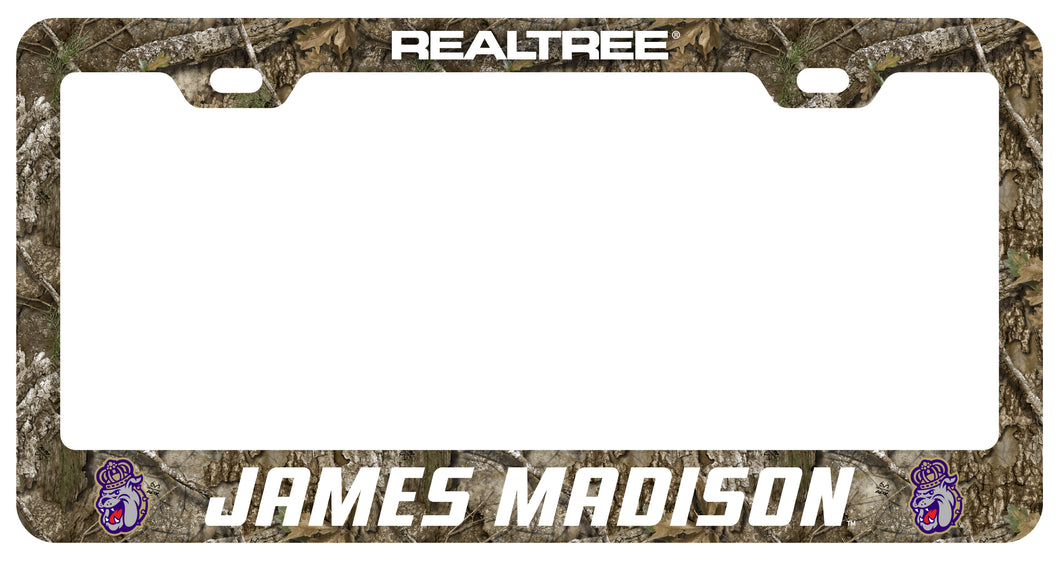James Madison Dukes Officially Licensed Realtree Camo License Plate Frame 
