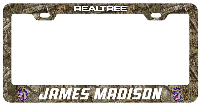 James Madison Dukes Officially Licensed Realtree Camo License Plate Frame 