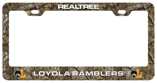 Loyola University Ramblers Officially Licensed Realtree Camo License Plate Frame 
