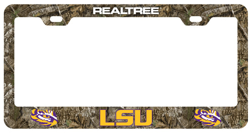 LSU Tigers Officially Licensed Realtree Camo License Plate Frame 