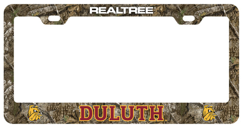 Minnesota Duluth Bulldogs Officially Licensed Realtree Camo License Plate Frame 