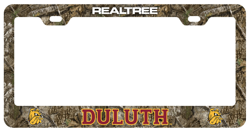 Minnesota Duluth Bulldogs Officially Licensed Realtree Camo License Plate Frame 