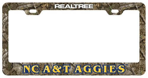 North Carolina A&T State Aggies Officially Licensed Realtree Camo License Plate Frame 