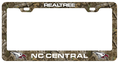 North Carolina Central Eagles Officially Licensed Realtree Camo License Plate Frame 