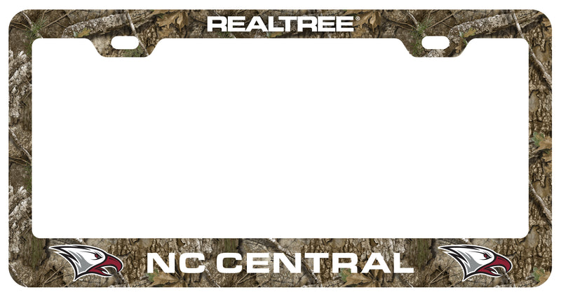North Carolina Central Eagles Officially Licensed Realtree Camo License Plate Frame 
