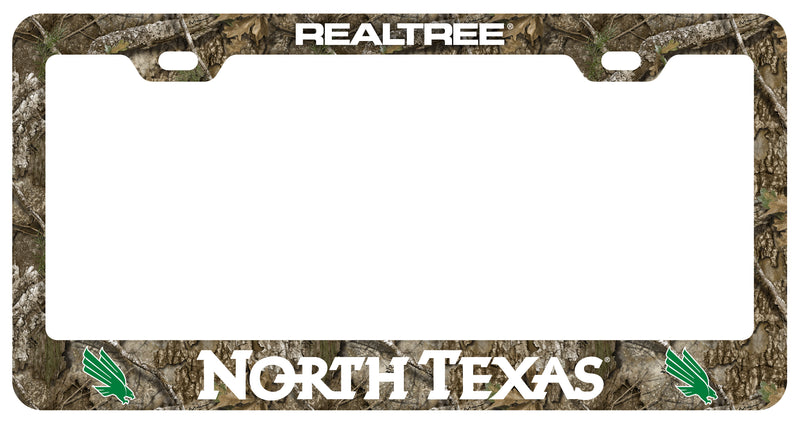 North Texas Officially Licensed Realtree Camo License Plate Frame 