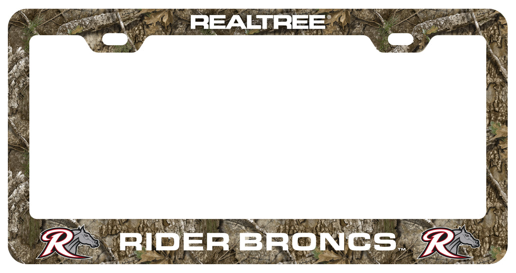 Rider University Broncs Officially Licensed Realtree Camo License Plate Frame 