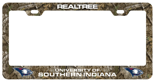 University of Southern Indiana Officially Licensed Realtree Camo License Plate Frame 