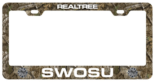 Southwestern Oklahoma State University Officially Licensed Realtree Camo License Plate Frame 