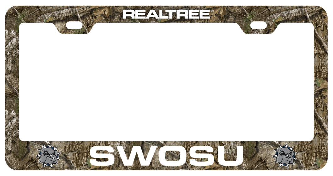 Southwestern Oklahoma State University Officially Licensed Realtree Camo License Plate Frame 