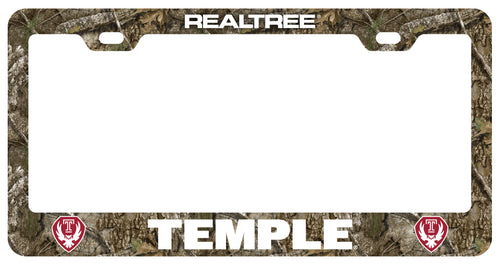 Temple University Officially Licensed Realtree Camo License Plate Frame 