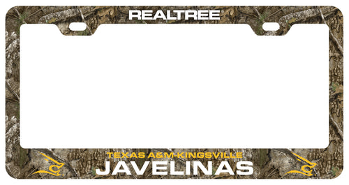 Texas A&M Kingsville Javelinas Officially Licensed Realtree Camo License Plate Frame 