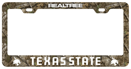 Texas State Bobcats Officially Licensed Realtree Camo License Plate Frame 