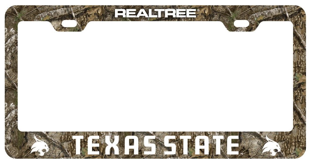 Texas State Bobcats Officially Licensed Realtree Camo License Plate Frame 